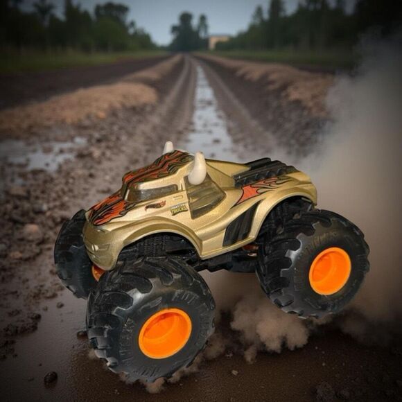 Monster Jam, Other - Hot Wheels Monster Jam Gold Steer Clear Diecast Monster Truck 1:64 B23